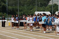 部活動行進の様子