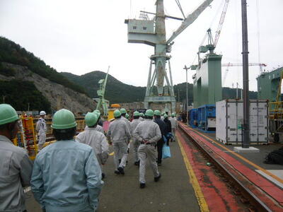 JMUアムテックで船の造船・修繕の様子を見学しました