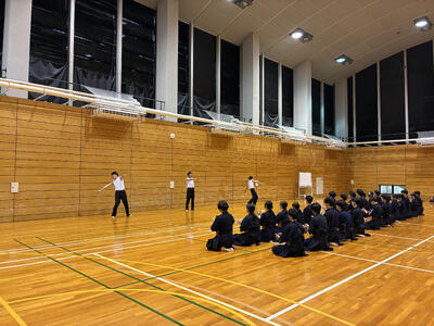 東高応援団によるエール