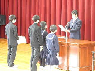 表彰伝達の様子