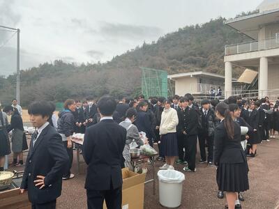 姫路商業,防災ベンチ,かまど,炊き出し,地域防災