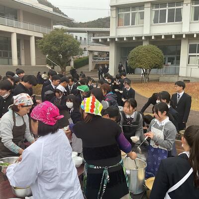 姫路商業,防災かまど,防災ベンチ,炊き出し,地域防災