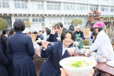 姫路商業,防災かまど,防災ベンチ,炊き出し,地域防災