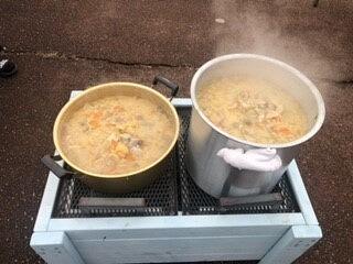 姫路商業,防災ベンチ,防災かまど,炊き出し,地域防災