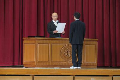 姫路商業,始業式,表彰伝達式