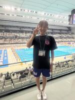 東京アクアティクスセンターにて