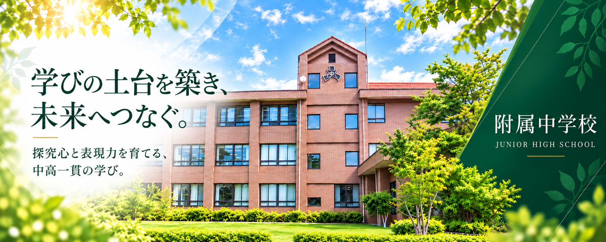 兵庫県立大学附属中学校　学びの土台を築き、未来へつなぐ。探究心と表現力を育てる、中高一貫の学び。